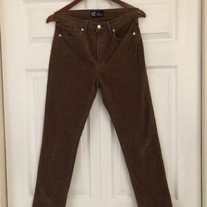 Gap (factory) high rise vintage slim brown corduroy size 2/26
